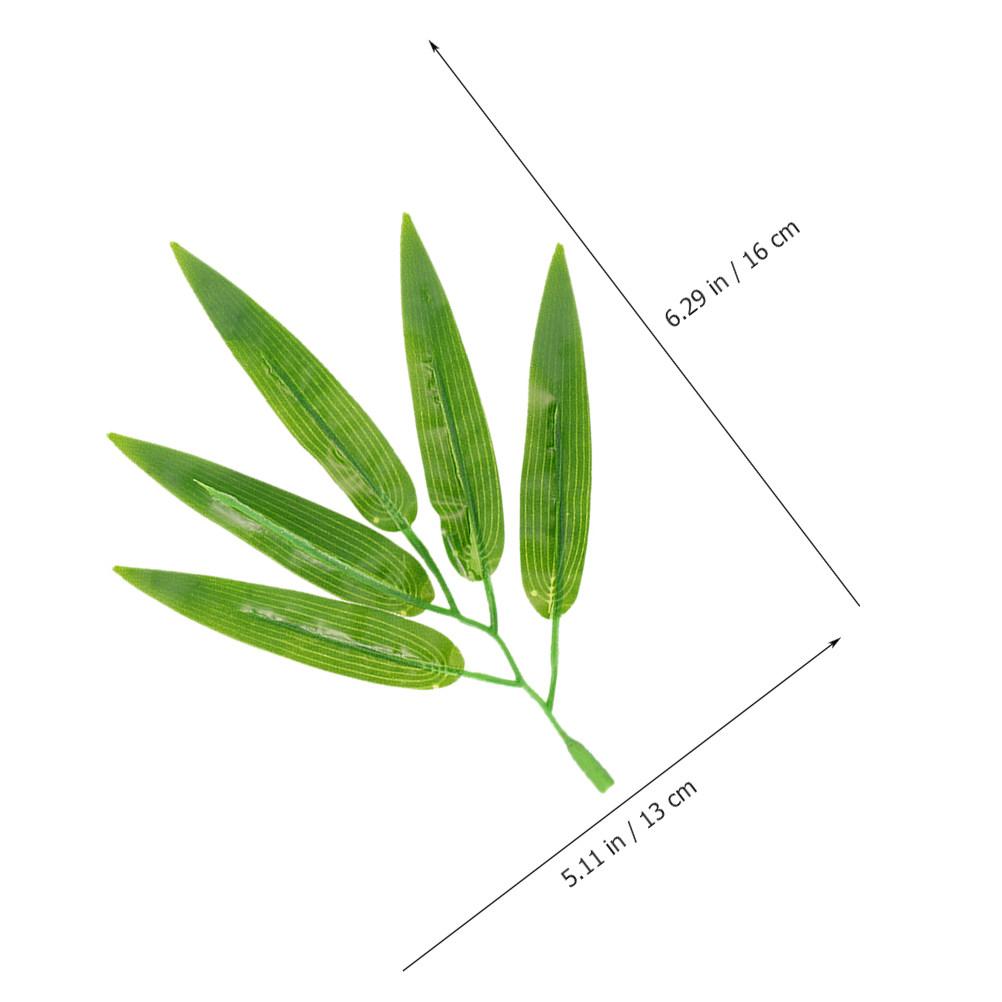 30 шт. Искусственные бамбуковые листья, стебли из искусственного бамбука, высококачественные поддельные листья для украшения ресторана, дома, сада светло-зеленый