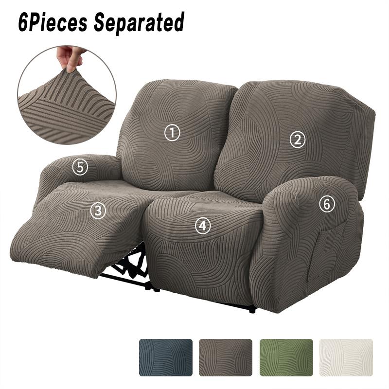 1/2/3Seater Recliner Sofa Cover Elastic Anti-Slip Washable Armchair Slipcover Couch Cover Furniture Protector Living Room Home
