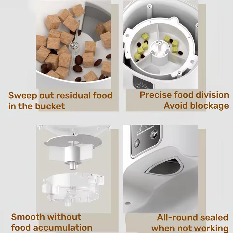 Automatic Dog Cat Feeder Smart Timer Quantitative App Remote Control Visible Food Dispenser For Puppy Kitten Pet Supplies