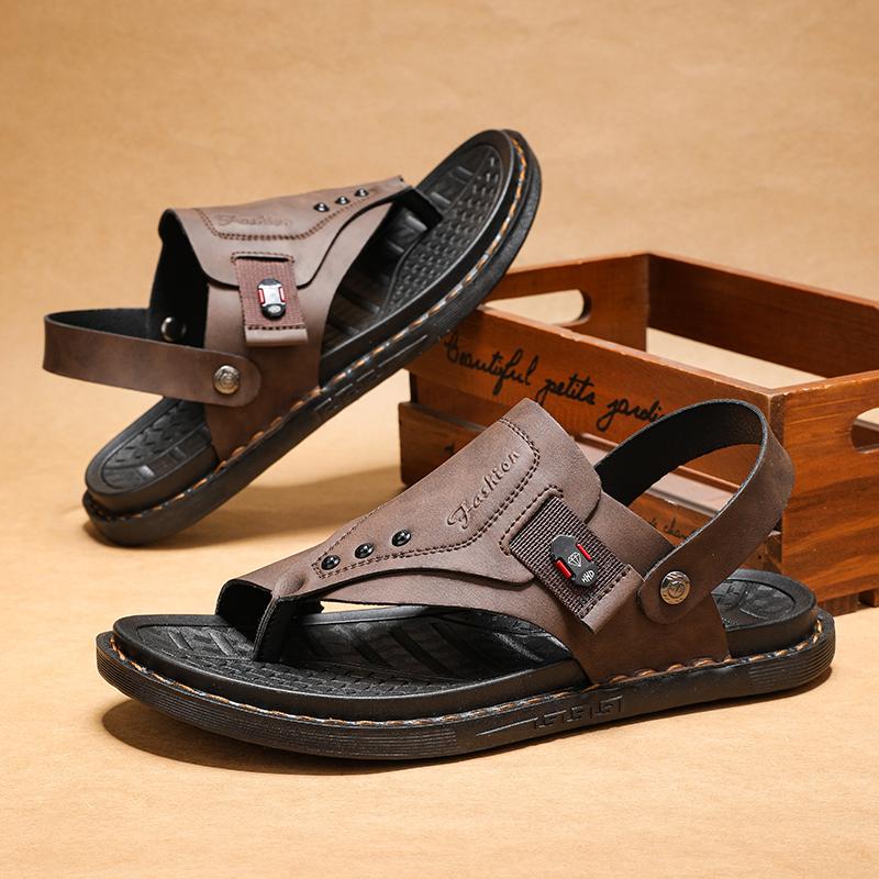Fashion CYYTL Flip Flops Summer Mens Slippers Casual Shoes Beach Sandals Outdoor Slides Walking Comfort Leather Designer Fashion Luxury