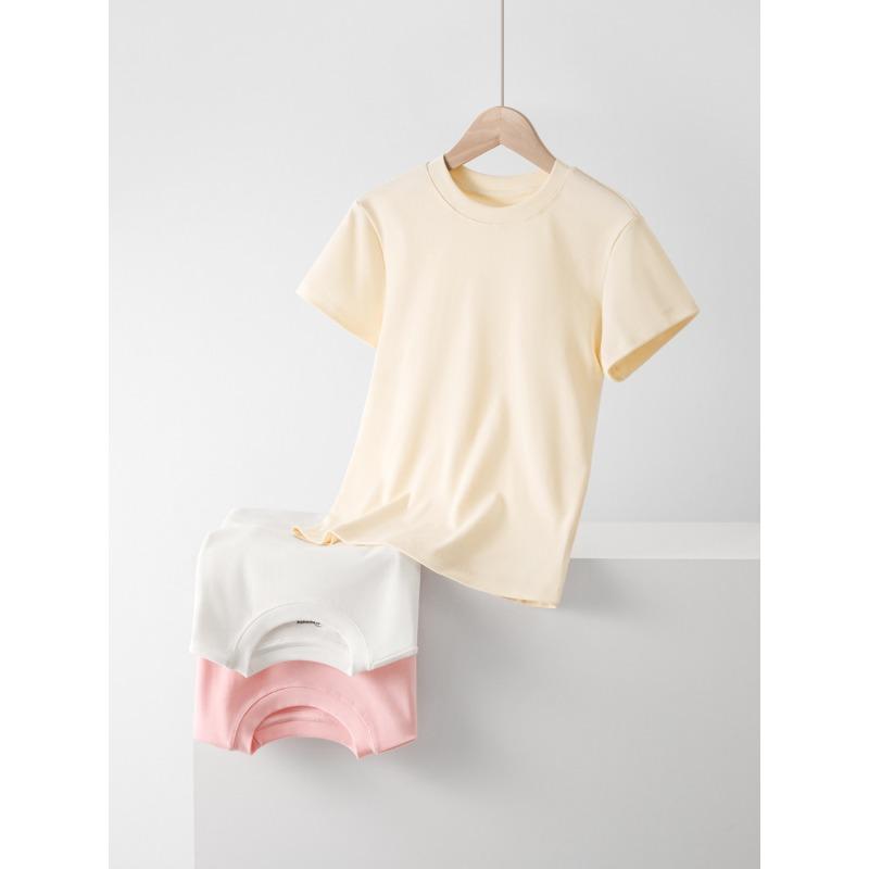 Shoulder Short Sleeved T-shirt for Women, French Round Neck Short Style, Elastic Slim Fit, Spicy Girl Style, Slimming Short Top for Women