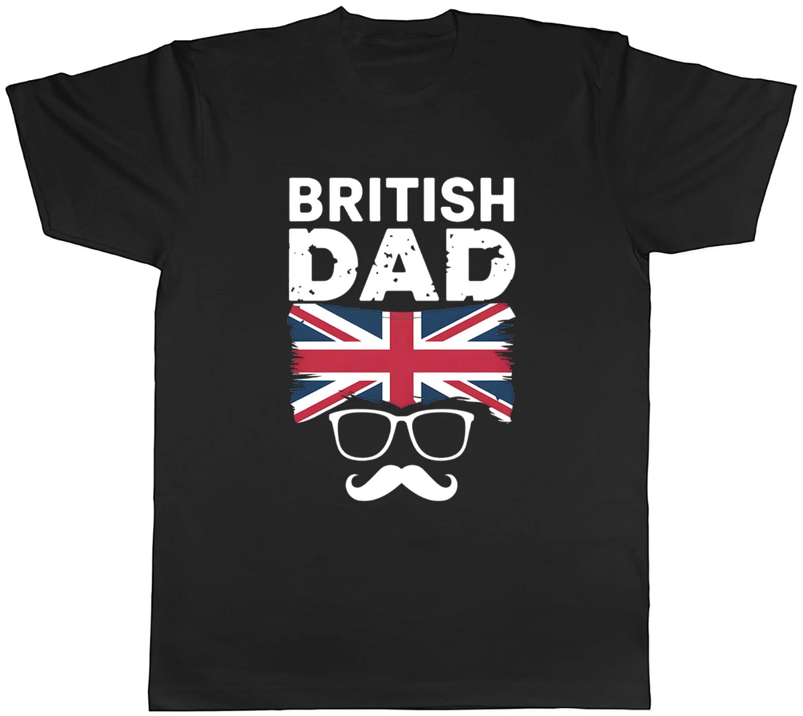 British Dad Patriotic Union Jack Great Britain Mens T-Shirt Tee Gift Top L