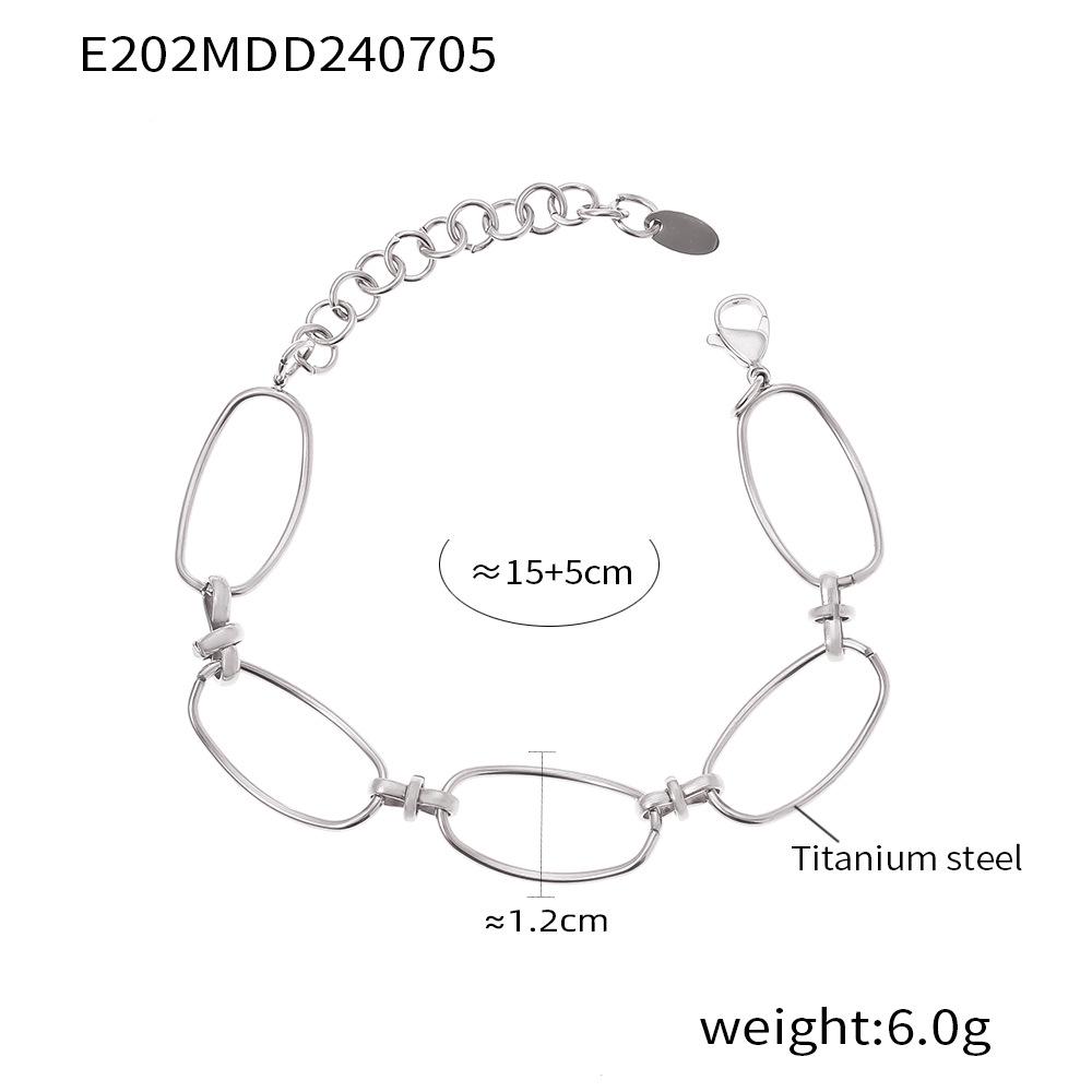 

Геометрический Минималистичный Браслет из Титановой Стали с Золотым Покрытием