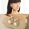 New Fashion Pearl Earrings Minimalist Temperament 925 Sterling Silver Earrings Pearl Jewelry For Women Wedding Gifte