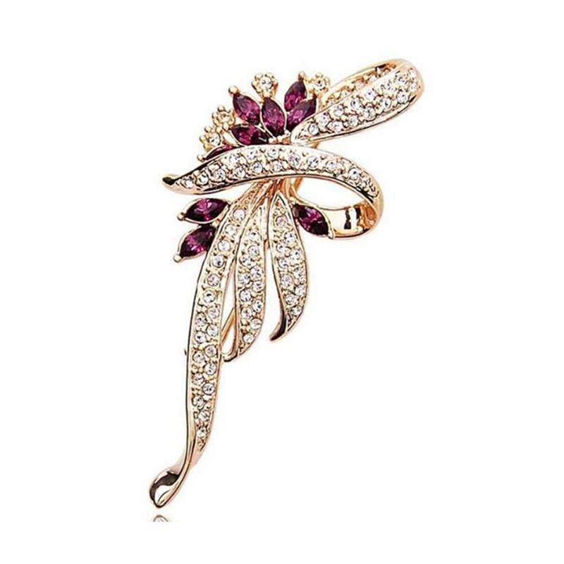 Fashion Crystal Rhinestone Brooches For Women Clothing Scarf Jewelry Party Accessories