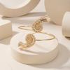 Vintage Conch Upper Arm Bracelet for Women Elegant Gold Plated Conch Charm Open Adjustable Bangle Vacation Jewelry Gift
