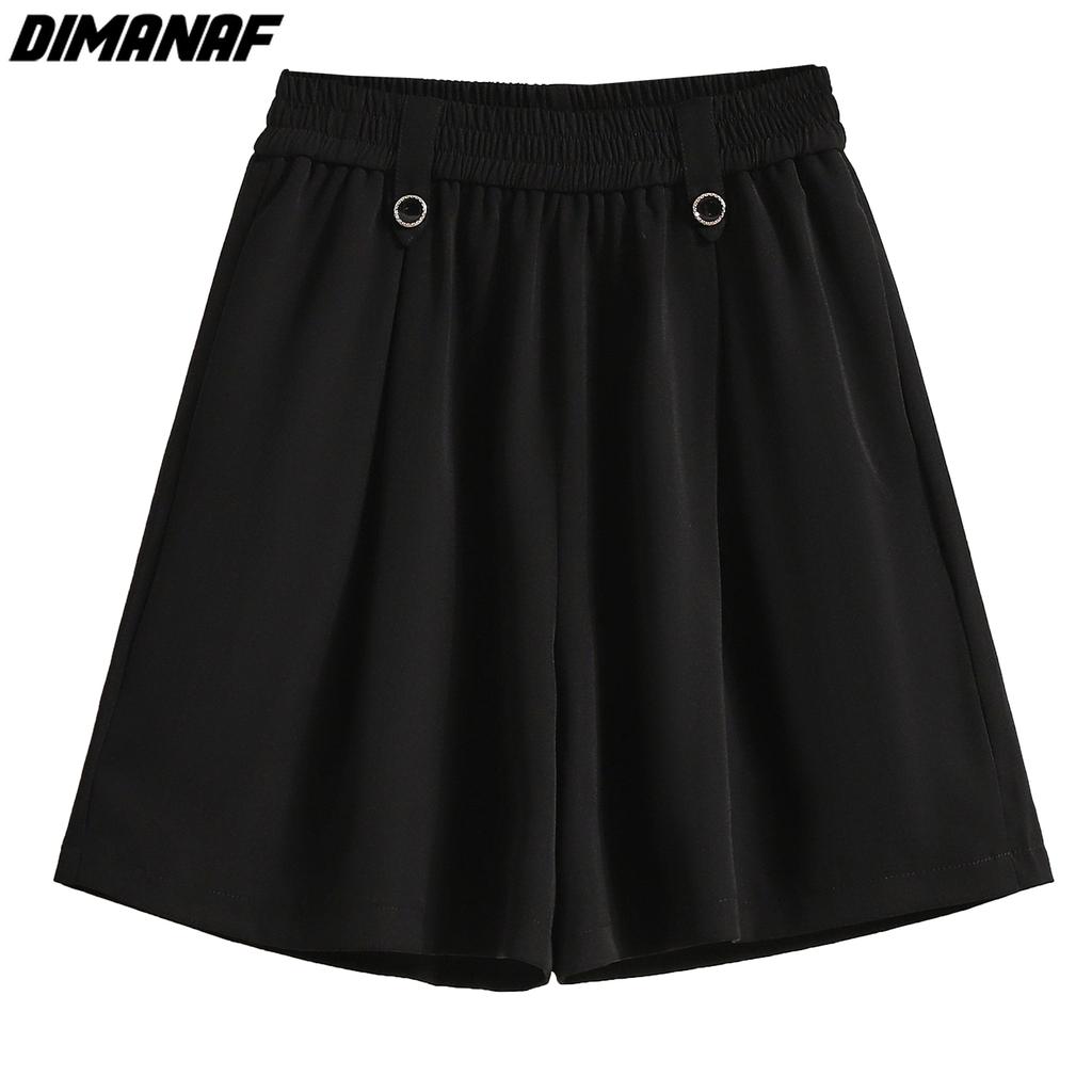 DIMANAF 2024 Plus Size Women Summer Loose Pants Wide Leg Pants 5XL High Waist Shorts Elastic Casual Basic Short Pants