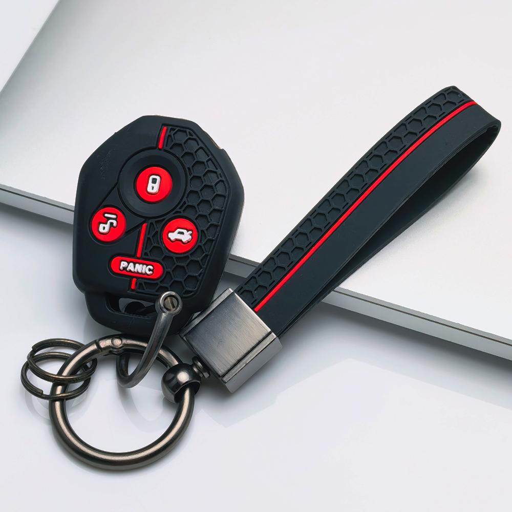 Key Fob Cover for Subaru Crosstrek Forester Impreza Legacy Outback Tribeca WRX STI with Keychain Anti-Scratch Surface Shockproof Structure