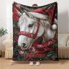 Custom Name Christmas Animals Theme Printed Blanket - Perfect for Couch, Bed, Travel & Outdoor Use | Machine Washable, Cozy & Durable.