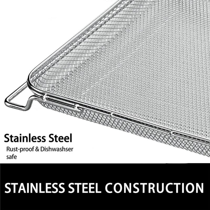 Oven Baking Wire Rack Air Fryers Basket Iron Chrome Plating Grill Meshes Basket Kitchen Bakeware Oven & Dishwasher Safe