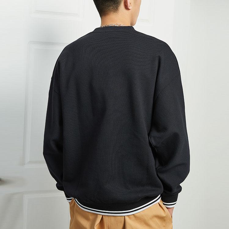 Li Ning Casual Sports Crew Neck Pullover Sweatshirt Men Sweatshirt Black AWDR217-2