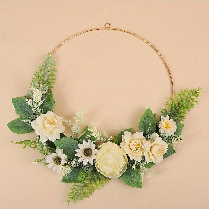 1Pc Simulation Artificial Flower Bud Green Plant Wedding Handheld Wreath, for Wedding Dress Accessories