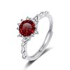 Bague Ringen Snowflake Rings 1 Carat Colored Moissanite Ring For Women Christmas Gift Romantic Winter Sterling Silver 925 Jewelry