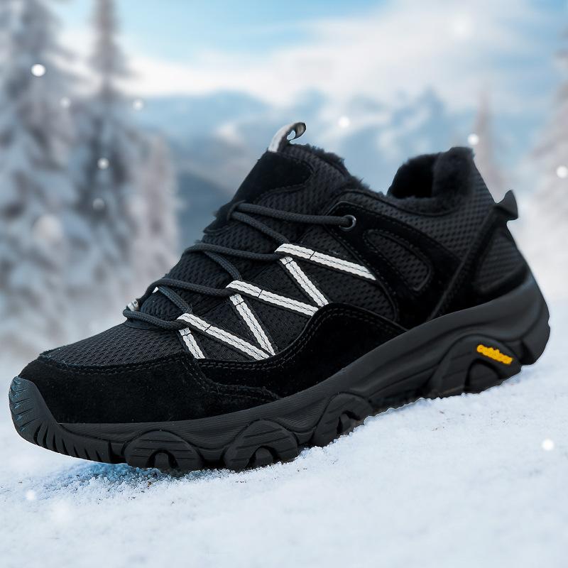 Autumn and Winter Outdoor Mountaineering Casual Shoes Warm Cotton Off-road Shoes Fashion Platform Men's Sports Shoes Dad Shoes