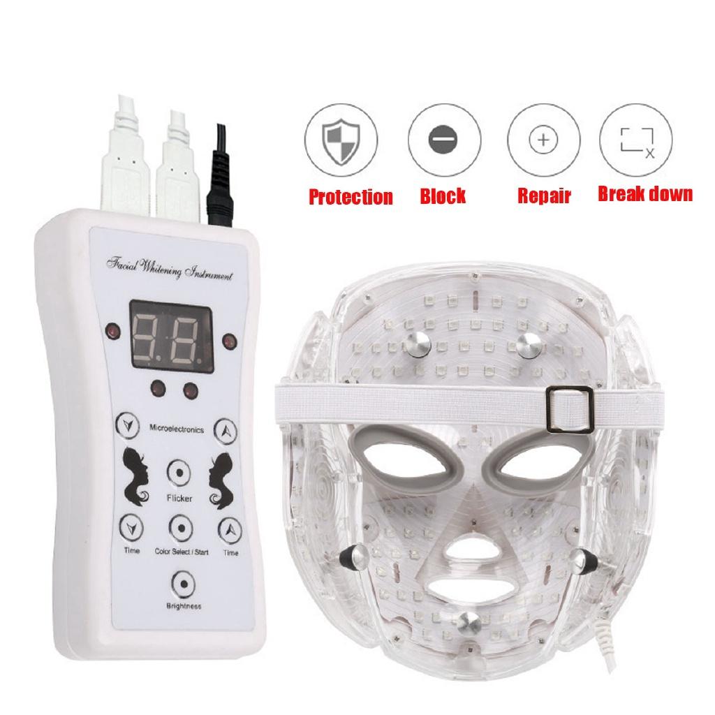 7 Colors LED Light Facial Mask Photon Face Neck Mask Rejuvenation Face Mask Machine Household Beauty Light Therapy