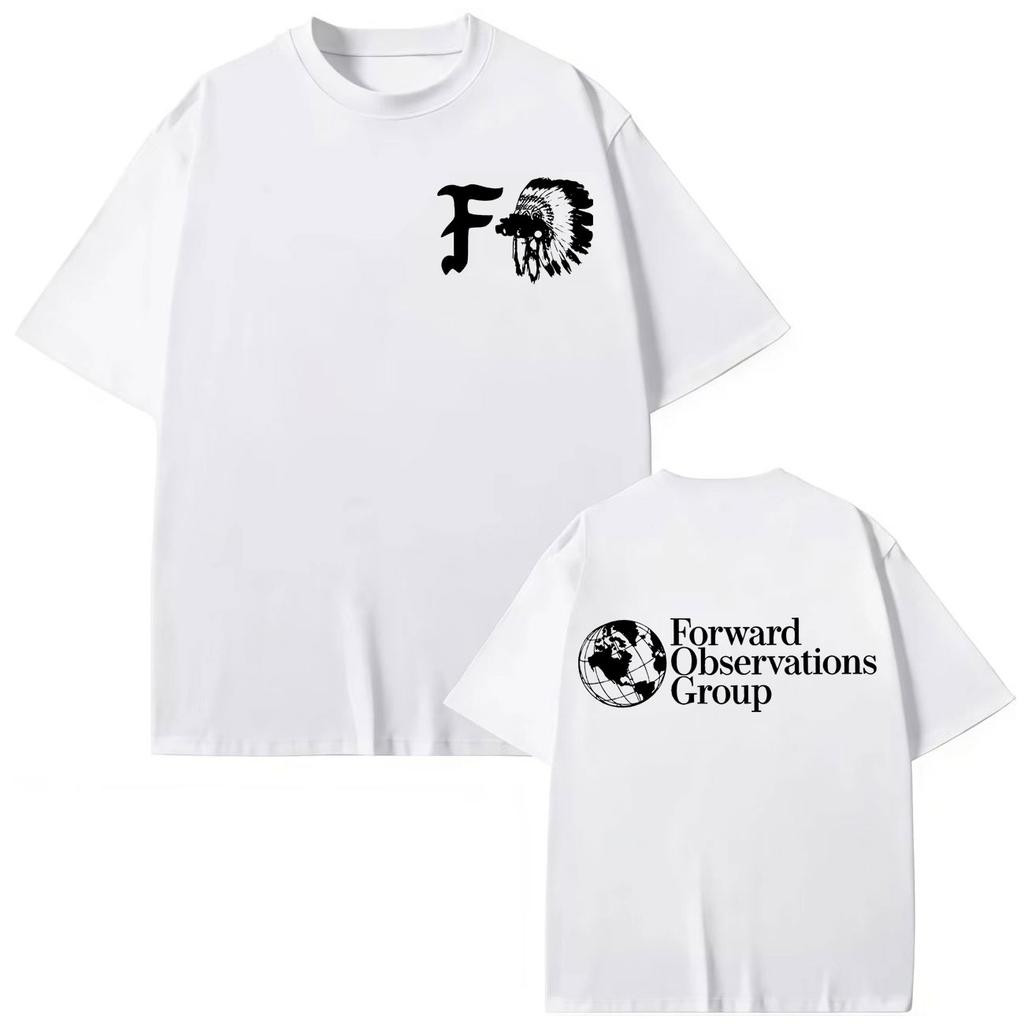 Forward Observations Group Print T Shirt High Street Trend Fashion Short Sleeve Tshirts Men Women Casual Loose Cotton Tshirt