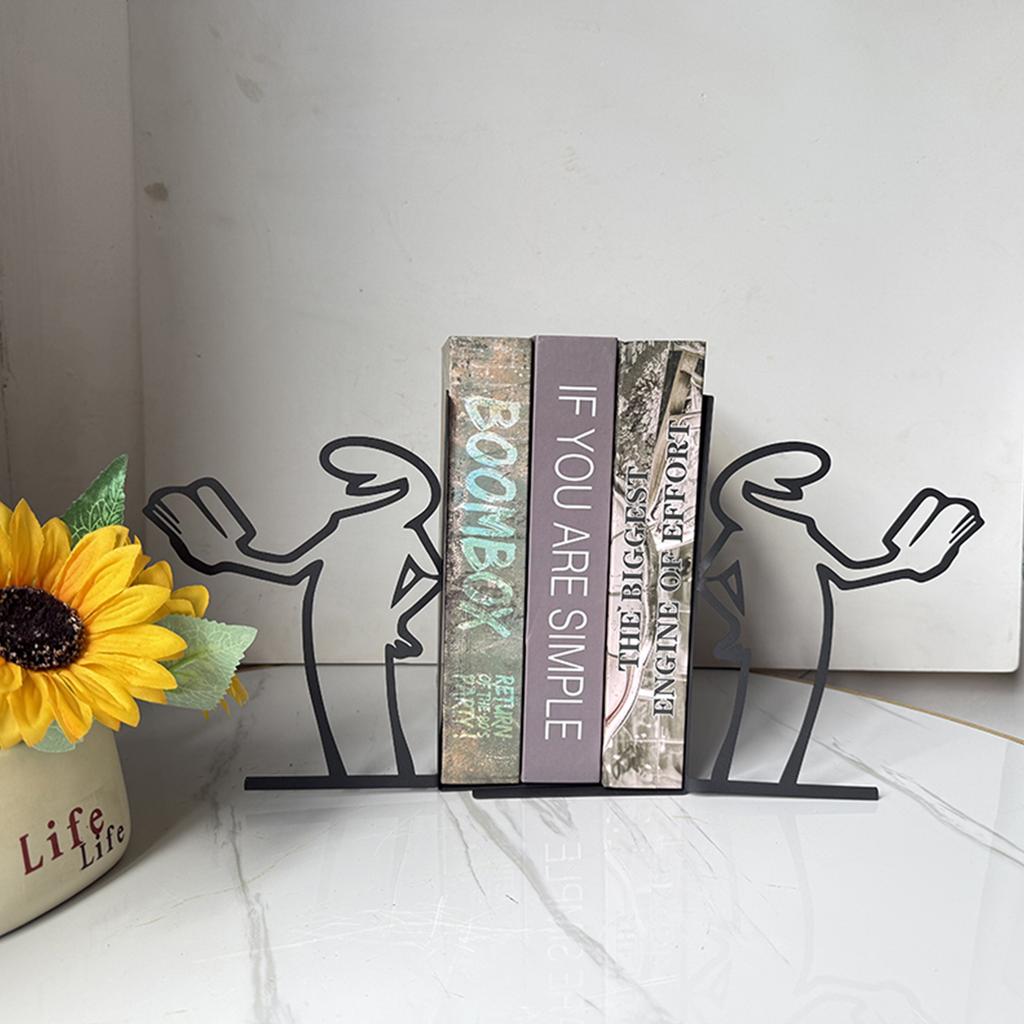 1Pc Iron Art Fun Decorative Bookend, Unique Bookend, Home Decoration, a Must-Have for Book Lovers