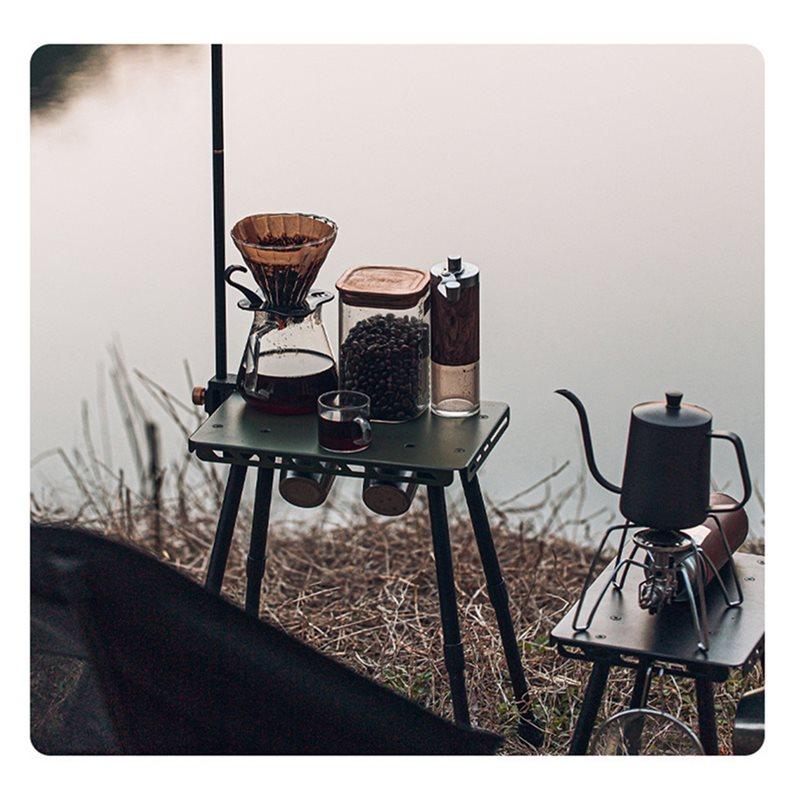 ABZC-Outdoor Table And Chair Dual-Use Table, Liftable Portable Stool Outdoor Fishing Camping Chair Desk