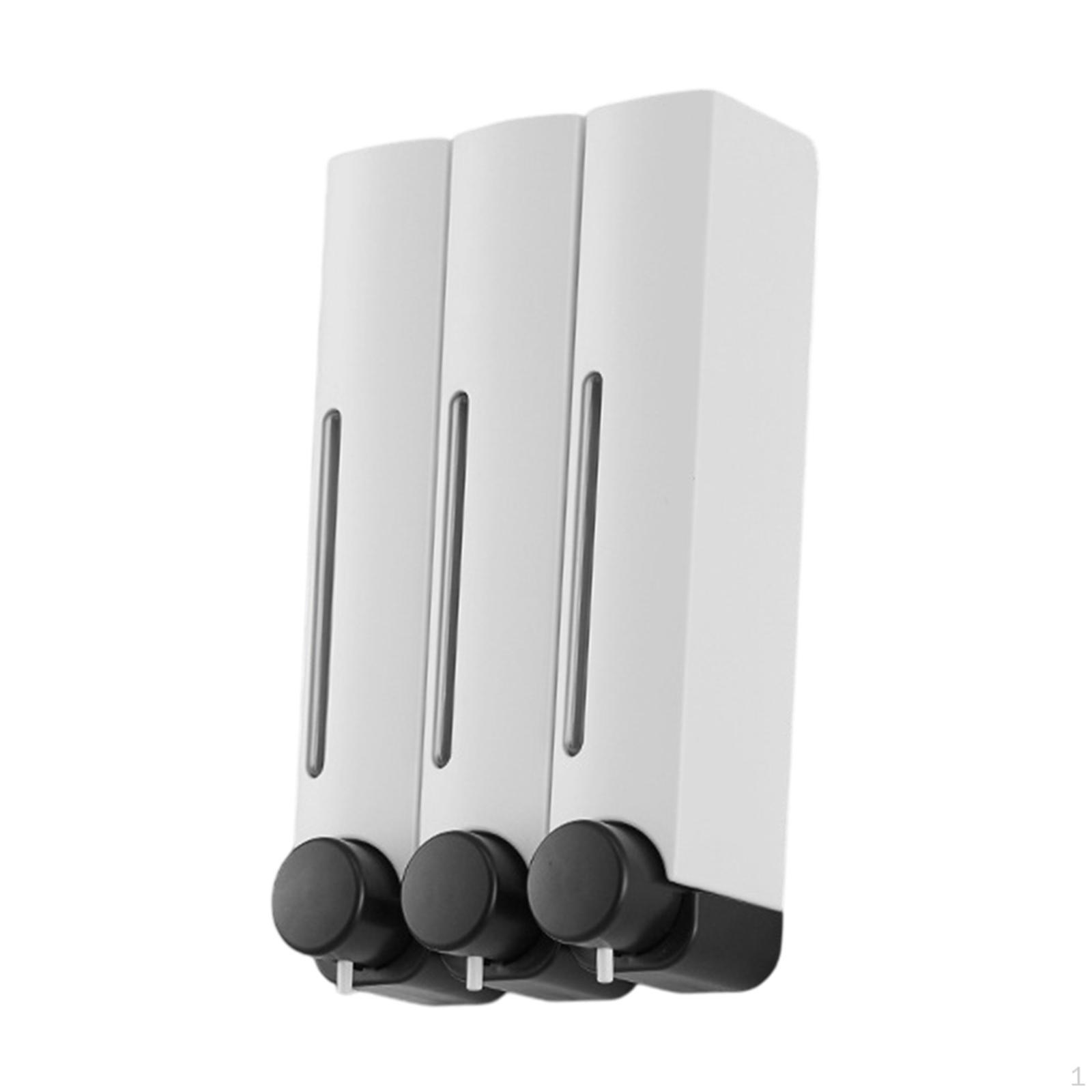 

Dissessor of Wall Soap for Shower with Three Heads Shampoo And Frost White