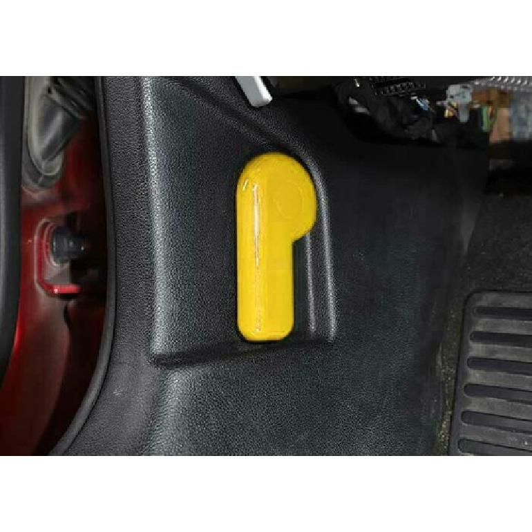 Car hood Engine Cover Handles Strip Trim For Ford Mustang 2015-23 Bright Yellow