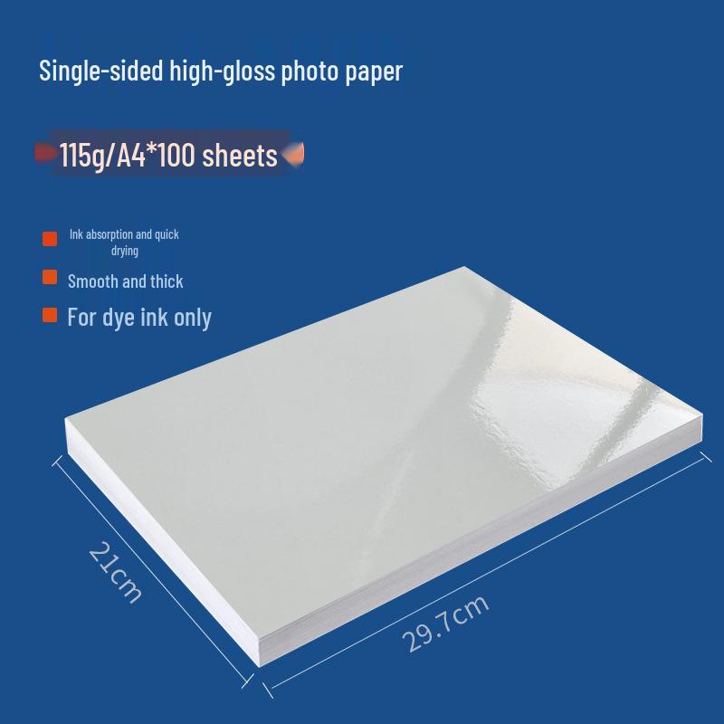 

Глянцевая фотобумага для струйной печати: А4 Односторонняя, 135г, 200г, 300г, Доступны форматы A3+