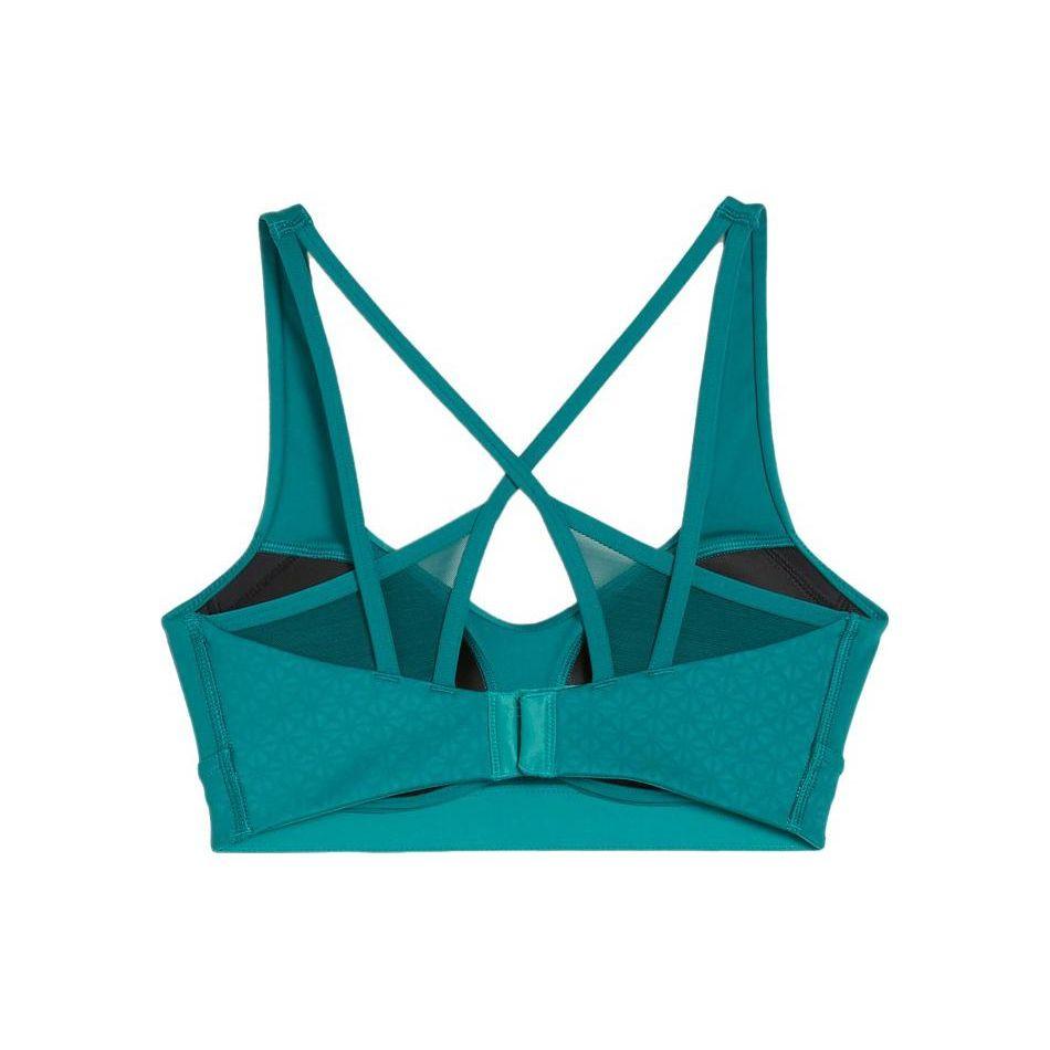 Puma Aop Bra Solid Color Casual Cross Back Sports Bra Women Underwear Green 525139-42