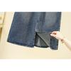 DIMANAF 2025 New Summer Denim skirt Women Casual Denim Big Blue