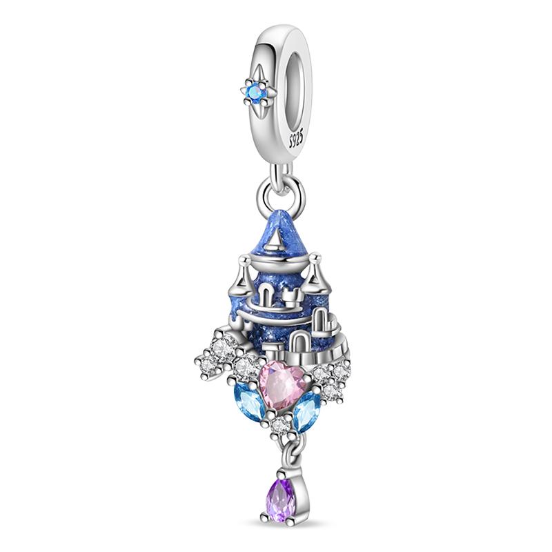 100% Copper Princess Dress Castle Witch Prince Dream Series Charms Beads Fit 3Mm Original Bracelets Diy Fine Jewelry Making