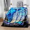 Cartoon A-Attack On Titan Printed Blankets Picnic Blanket Warm Flannel Blankets Home Bed Linings Blankets for Beds Birthday Gift