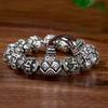 Ethnic-style Artistic Buddhist Bead Bracelet for Men with the Six-character Mantra, Vintage Niche Feel, Yunnan Snowflake Heart Sutra Bracelet