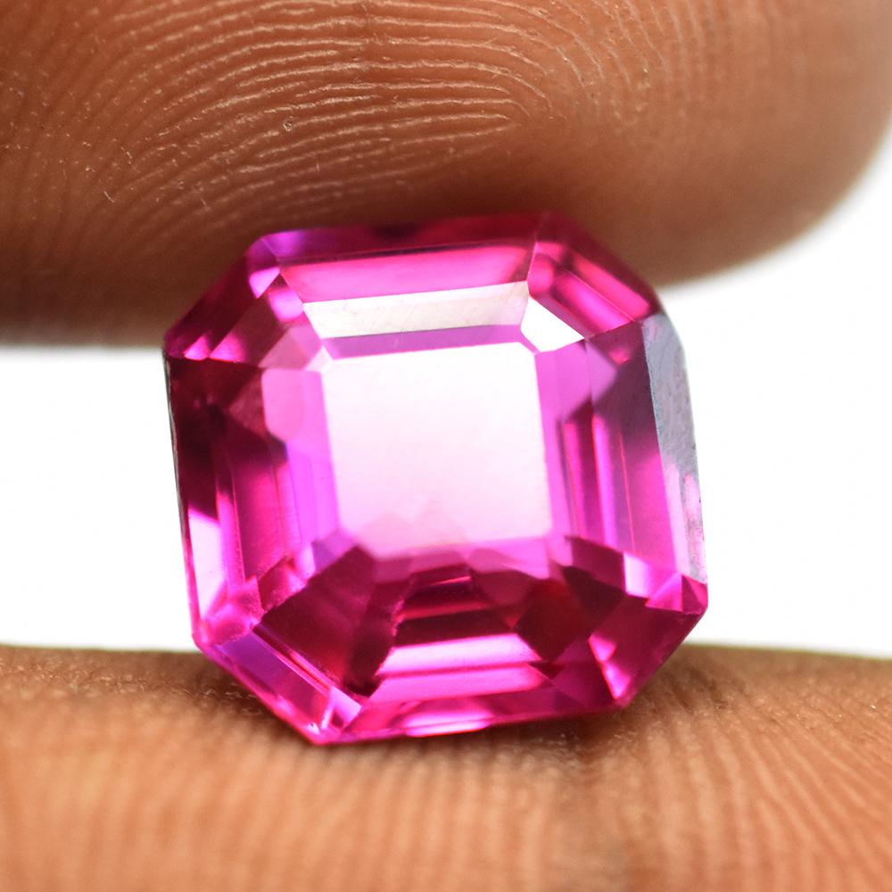 A++ Quality Natural Pink Tourmaline 8.50 Ct Certified Square Cut gemstone