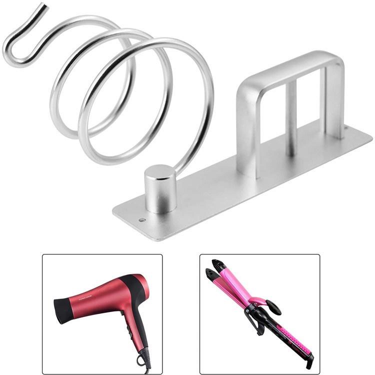 Aluminum Hair Dryer Stand With Anodized Surface Treatment Space-saving Storage Shelf For Straighteners And Curling Irons Holds Up To 5kg