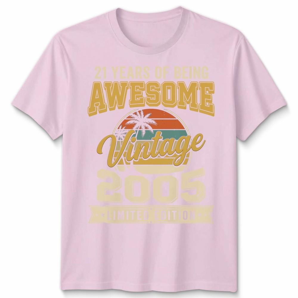 21st Birthday Vintage Unisex T Shirt 2005 Limited Edition Retro Gift Party