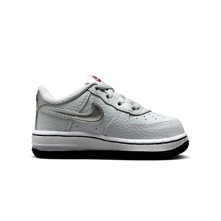Nike Force 1 TD Pure Platinum Barely Grape Baby Sneakers White Midnight-Navy Metallic-Silver CZ1691-004