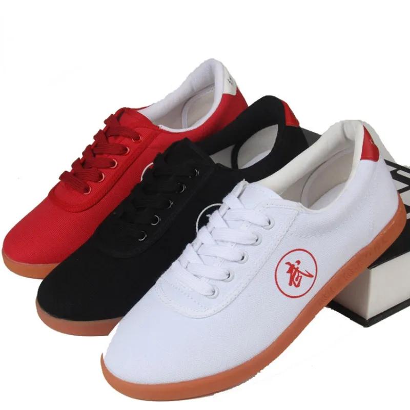 Mode Tai Chi Schuh Sehne Sohle Qualität Kampfsport Schuhe Canvas Weiche Sohle Übung Kung Fu Schuhe Paar Sneaker