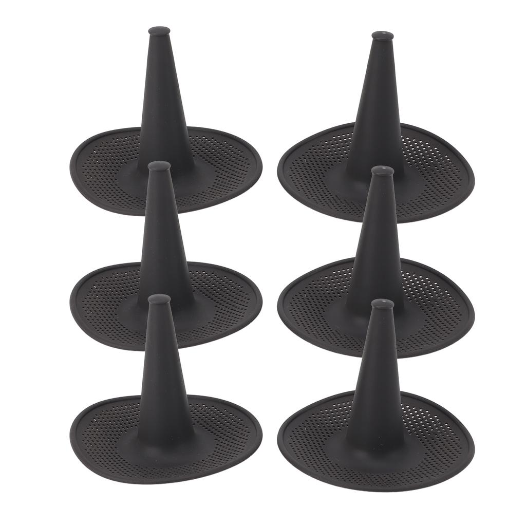 6pcs Hollow Cake Pan High Temperature Resistant Silicone Chimney Chiffon Cake Baking Mold for Kitche