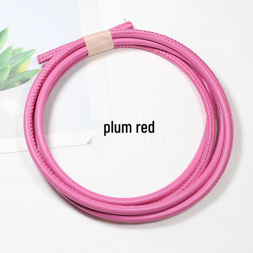 Sheepskin-Textured Microfiber Leather Round Cord for DIY Crafting and Decoration