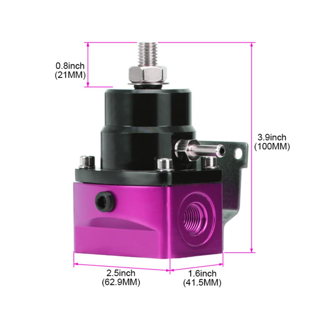 AN6 Universal Adjustable Fuel Pressure Regulator With Gauge+AN6 Fuel Line Hose Fittings End Kit Hoses Connectors Aluminum Alloy