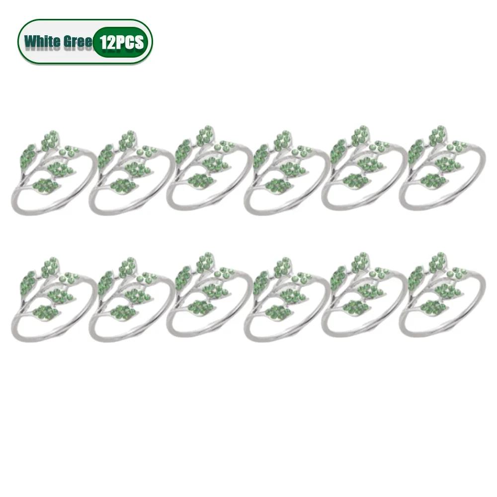 Green Leaf Napkin Rings Durable Metal Design Reusable and Easy To Clean Ideal for Weddings Parties and Holiday Celebrations