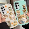 Cute Cat Case for Samsung Galaxy S24 S22 Ultra S21 S25 S23 Plus S20 FE A25 A26 Soft Phone Cover A36 A35 A24 A34 A55 A54