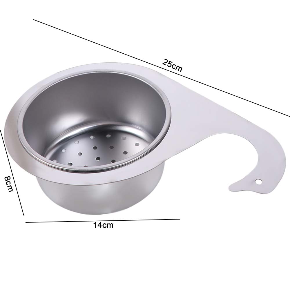 Dry Wet Separation Swan Shape Sink Drain Basket Stainless Steel Sink Drain Filter  Kitchen