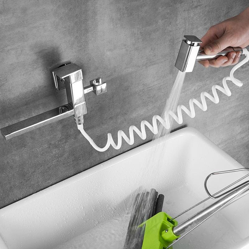 Teleskopschlauch mit Feder 1,5 Meter lang 1/2 Zoll Gewinde Telefonkabel Duschschlauch