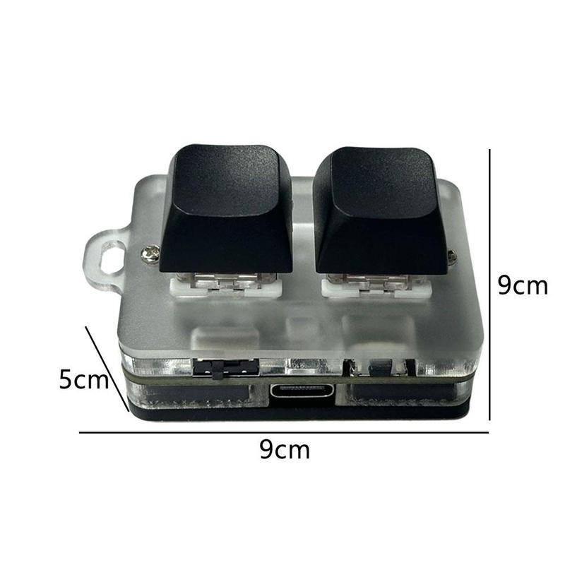 Two-button Customize Mini Keyboard Bluetooth 2.4Ghz Wireless RGB  Macro Programming Mechanical Keyboard Hot-swappable