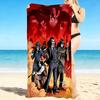 1Pc Gothic Horror Icons Beach Towel, Quick Dry, Multi-Use for Beach Pool Gym Yoga Home Travel, Christmas, Halloween, Xmas Gift M929140