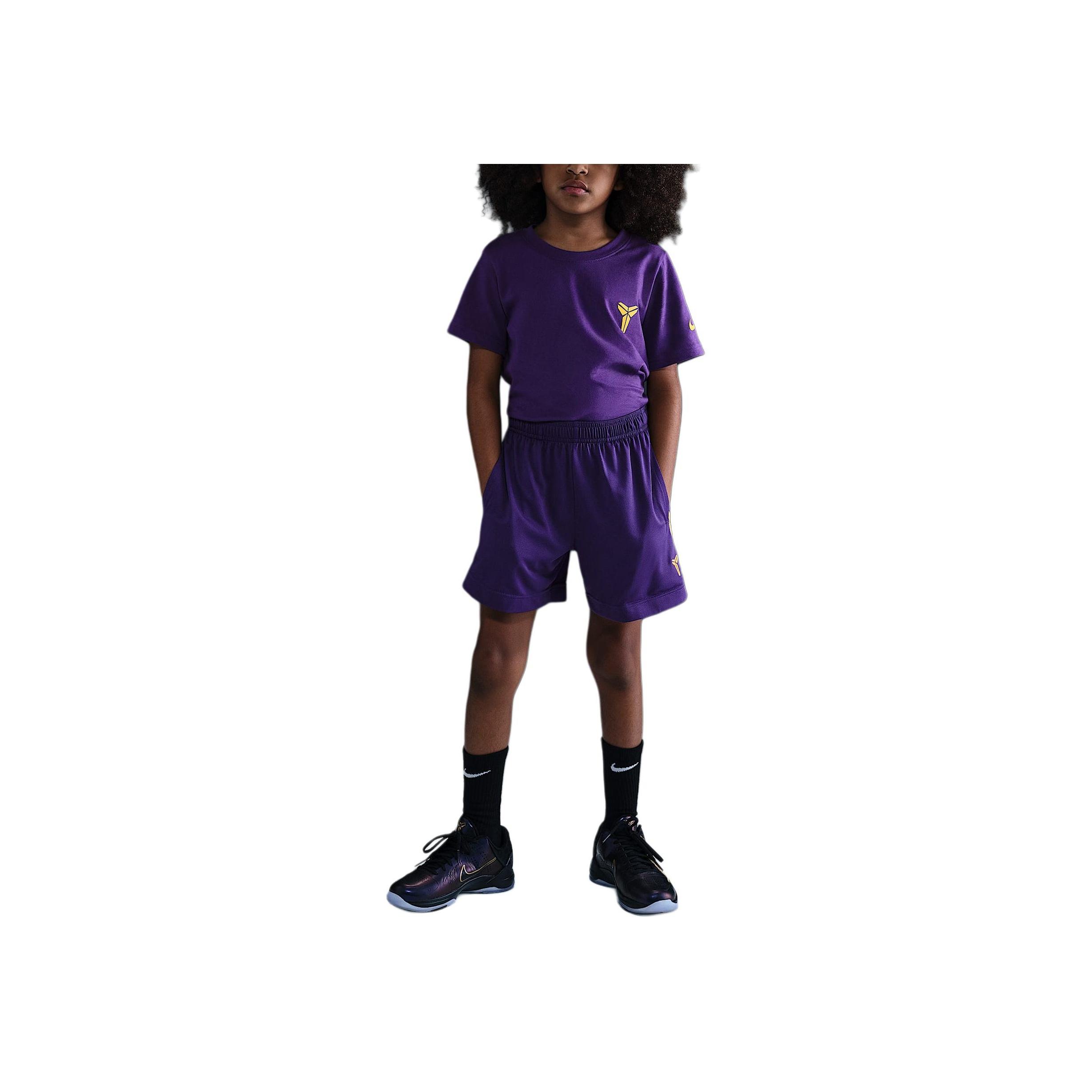 

Nike Dri-Fit Casual Simple Comfortable Skin-Friendly Shorts Kids shorts Court-Purple University-Gold HJ1005-547 XL