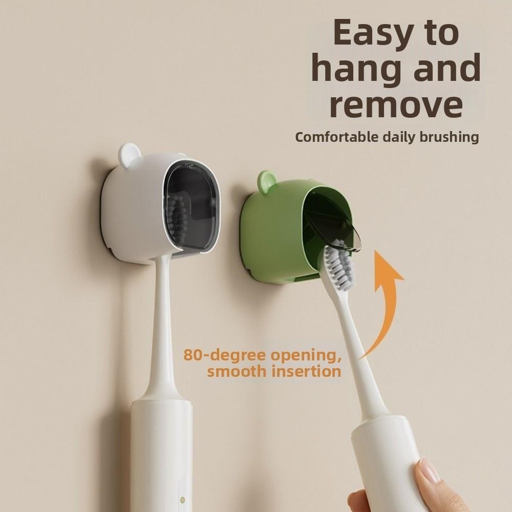 Dustproof Toothbrush Holder Flip-top Toothbrush Storage Box Electric Toothbrush Storage Rack