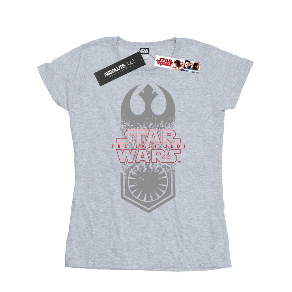 STAR WARS Womens/Ladies The Last Jedi Symbol Crash Cotton T-Shirt