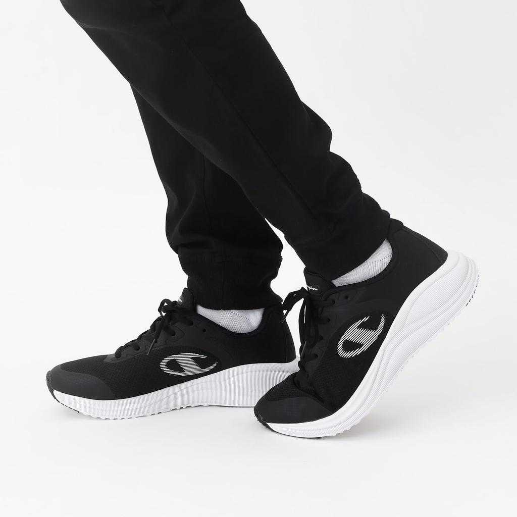 Champion SYPHON ENGAGE MESH LEGACY Running Inspired Sneakers with Size cm One-Point Logo, S22309, Men's, Black, 27.0