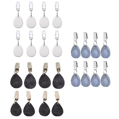 8 pz Pesi per Tovaglia Pietra di Marmo Clip Fissaggio Tovaglia Supporto per Festa in Famiglia Campeggio Giardino Picnic Forniture