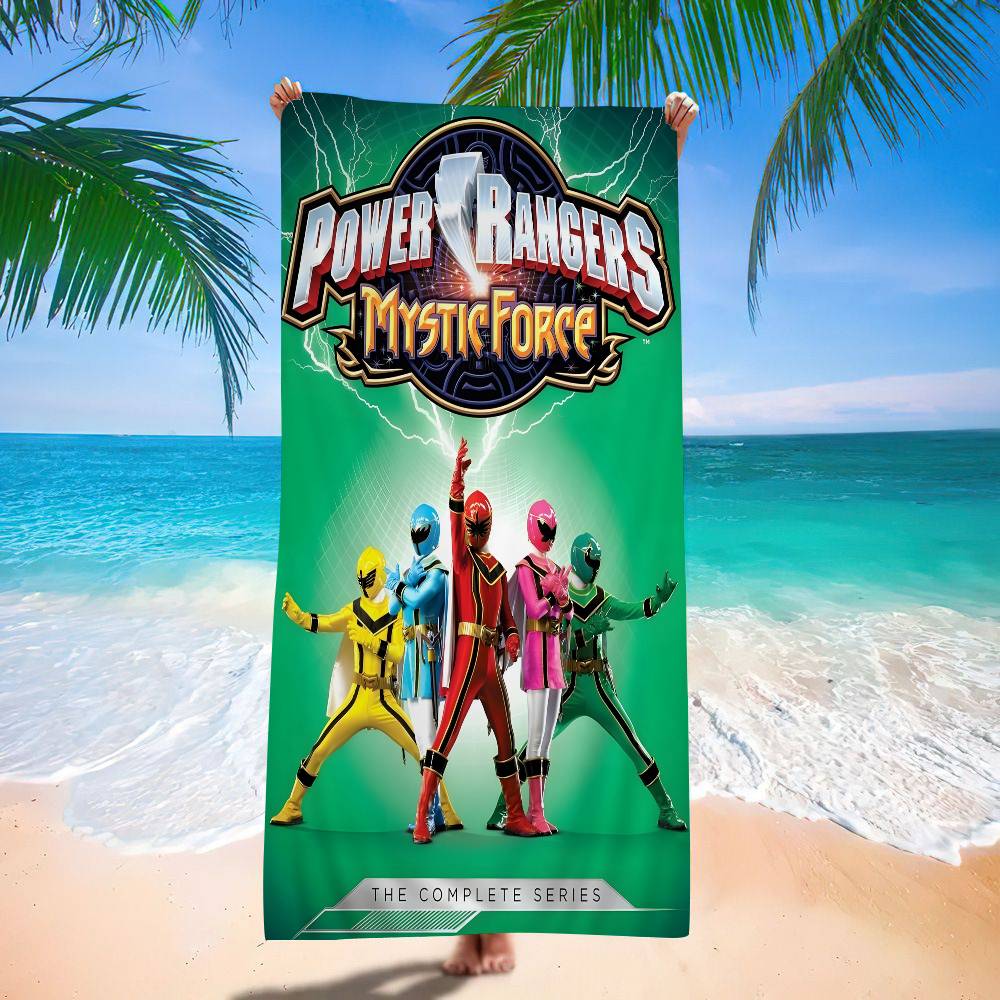 M-Mighty M-Morphin Power Rangers Big Microfiber Beach Towels Dry Towel Sand Beach Towels Pool Towel for Travel Swim Pool Yoga